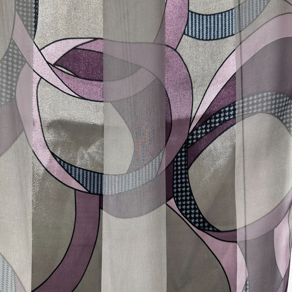 Women Scarf pink violet circles 100% Polyester Rectangular 60x12" In #015